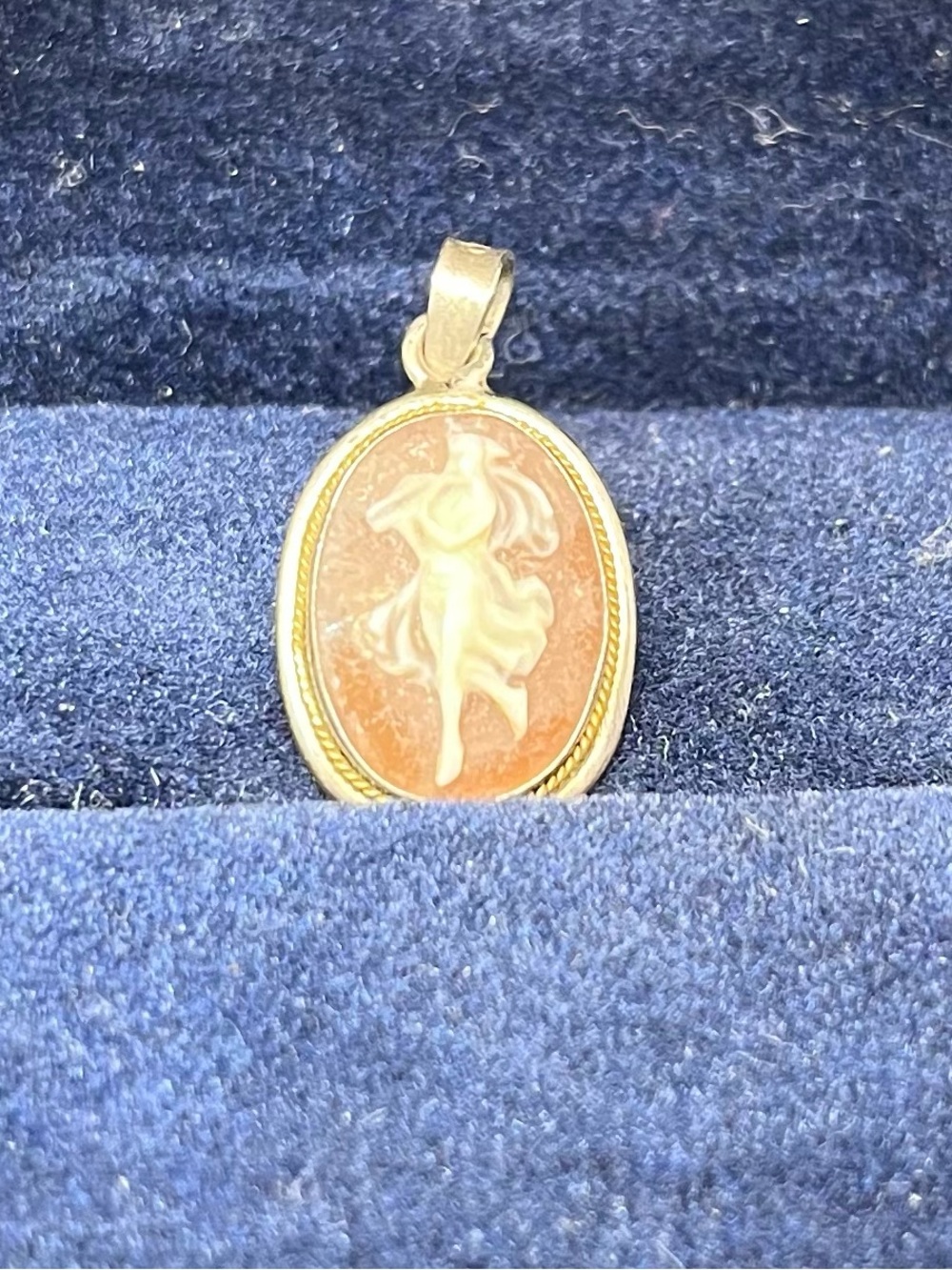 Classic Cameo Pendant Necklace - Pink and Gold